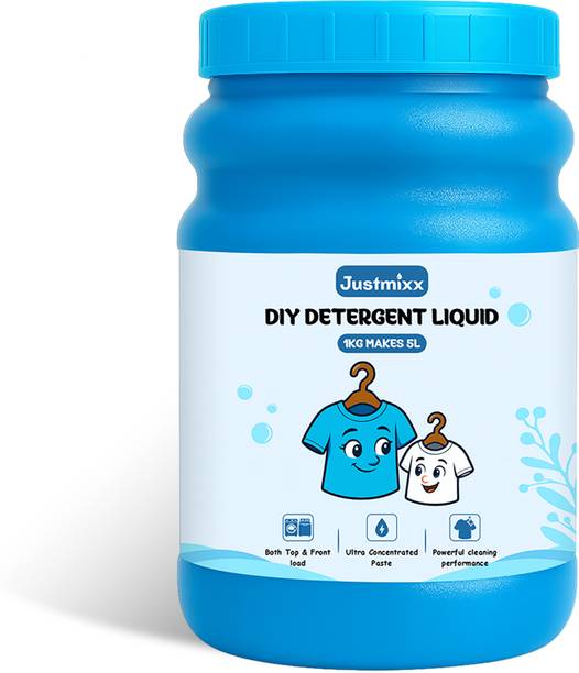 Justmixx DIY Detergent Liquid Paste | 1kg Makes 5L | Top Load & Front Load Fresh