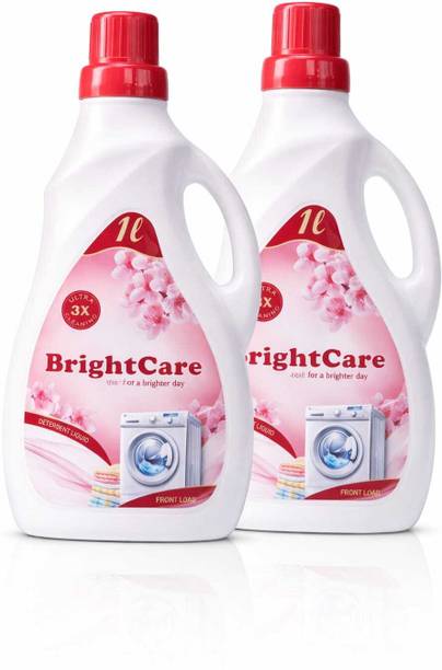 BRIGHT CARE Front Load 1L Pack of 2 Aqua Liquid Detergent