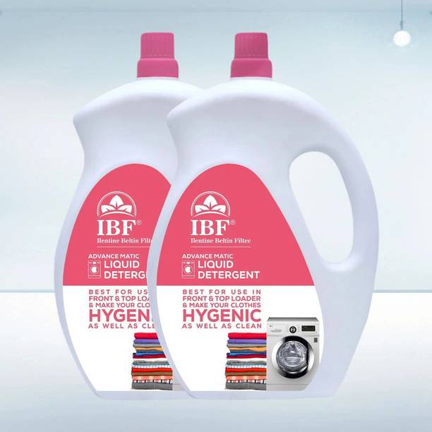 IBF Washing Machine Top Load & Front Load High Quality Pack of 2 Multi-Fragrance Liquid Detergent