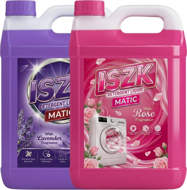 ISZK High-Quaity 10L Liquid Detergent | Front & Top Load | Stain Removal Rose & Lavender Liquid Detergent
