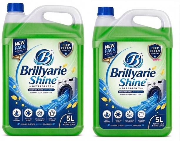 Brillyarie shine GreenSpark Premium Laundry Care for Cleaner and Softer Daily Fabrics Fresh Liquid Detergent