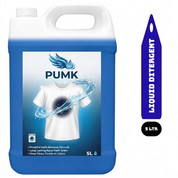 PUMK Advanced Liquid Detergent - 5L Powerful Stain Removal for Front Load &Top Load Aqua Liquid Detergent