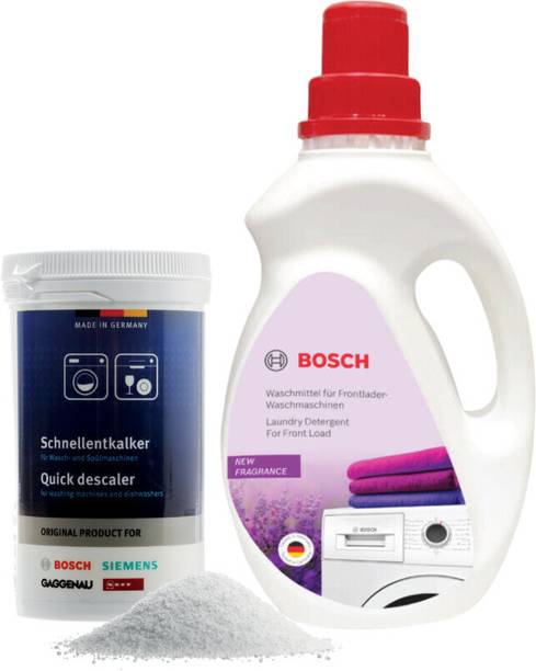 BOSCH Quick Descaler for Appliances & Front Load Laundry Detergent Combo Fresh Liquid Detergent