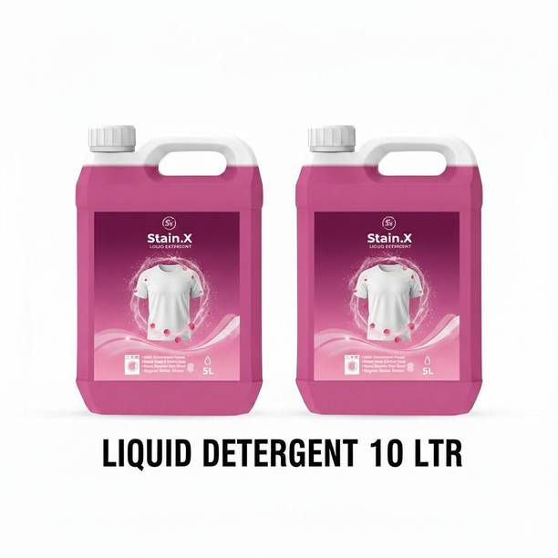 Stain.X TOP & FRONT LOAD LIQUID DETERGENT 10L ROSE FRESH LIQUID DETERGENT Rose Liquid Detergent