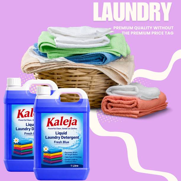 kaleja Liquid Detergent Blue 2L Powerful Stain Remover Hand & Machine Wash Fresh