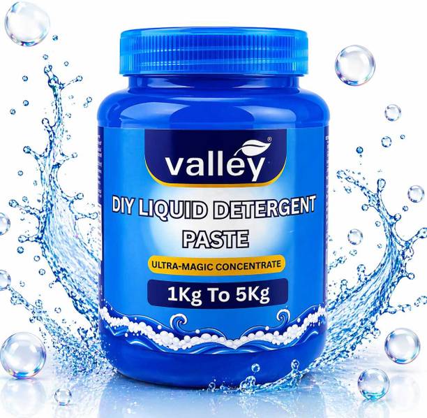 Valley DIY Liquid Detergent Paste 1kg (Makes 5L Liquid) Aqua Liquid Detergent