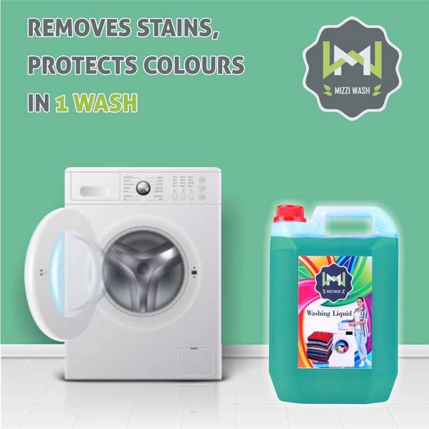 MIZZIWASH Liquid, Suitable for Washing Machine Green Color Fresh Liquid Detergent Neem Liquid Detergent