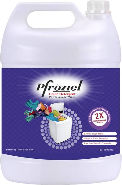 Pfroziel liquid detergent ( 5L) With Fabric conditioner. Top load machine & Bucket wash. Fresh Liquid Detergent