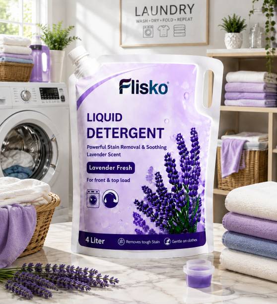 Flisko Laundry Liquid Detergent 4L Lavender Fresh Fabric Cleaning Solution Laven