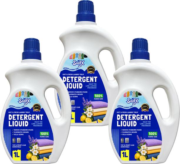 SaaFX Ultra Clean Top and Front Load Detergent liquid, Stain Care, 3 L Fresh Liquid Detergent