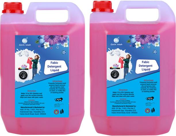 GOVIN WASH Washing machine liquid detergent top load and front load combo pack of -2 -pink Rose Liquid Detergent