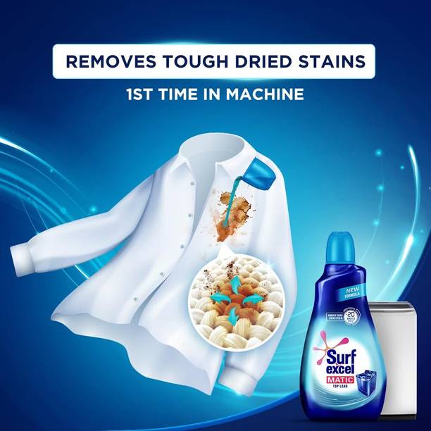 Surf Excel Matic Top Load Liquid Detergent, For Tough Stain Removal - 1L Fresh Liquid Detergent
