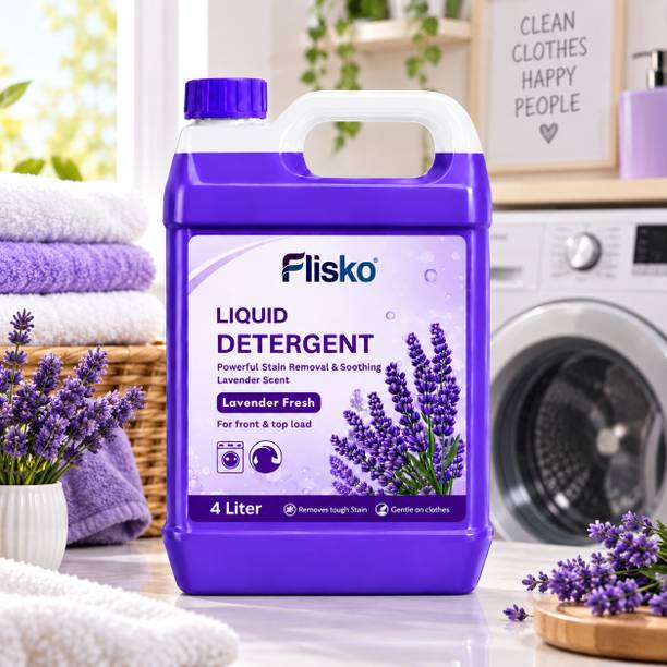 Flisko Liquid Detergent 4 Liter Lavender Fresh Deep Cleaning Laundry Wash Fresh 