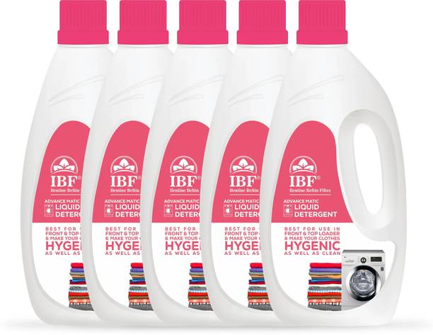 IBF Washing Machine Liquid Detergent Value Pack (Pack of 5) Multi-Fragrance Liquid Detergent