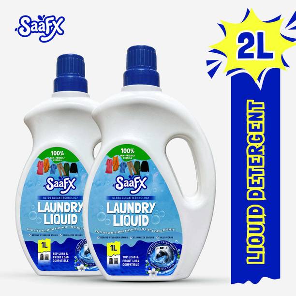SaaFX Ultra Clean Liquid Detergent Top & Front Load Fresh Stain Care (Buy1Get1Free) Multi-Fragrance Liquid Detergent