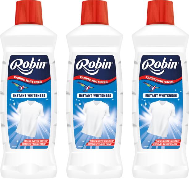 Robin Fabric Whitener Bleach,Makes Whites Whiter,Removes Tough Stains Liquid Detergent