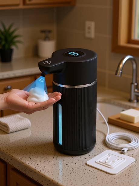 Costar Rechargeable Automatic Sensor Soap Dispenser with Digital Screen for Bathroom, 450 ml Soap, Foam, Liquid Dispenser