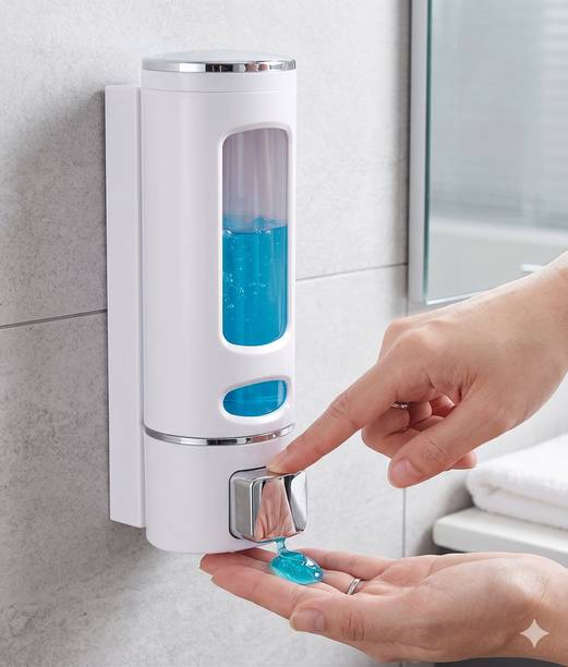 Retme WHITE LIQUID SOAP DISPENSER 400 ml Conditioner, Liquid, Shampoo, Soap Dispenser