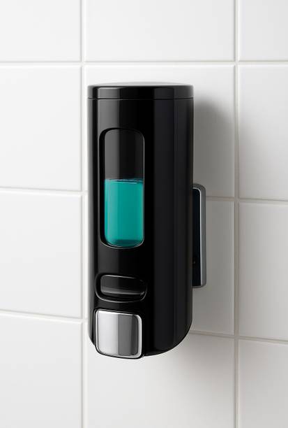 TimeClock Black liquid Shop Dispenser 400 ml Liquid, Conditioner 400 L Liquid, Conditioner, Foam, Lotion, Shampoo, Sanitizer Stand, Soap, Gel Dispenser