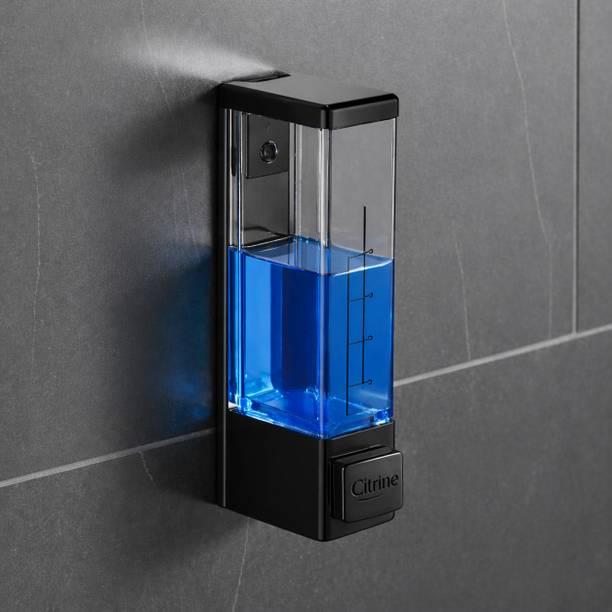 सिट्रीन Wall Mounted Liquid Dispenser | Soap holder | 350ml| Bathroom Accessories |Black 358 ml लिक्विड, कंडीशनर, फोम, शैम्पू, साबुन, जेल डिस्पेंसर