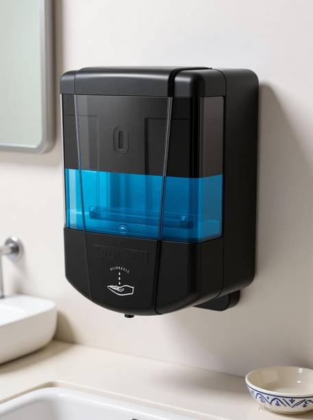 Spotview Automatic Wall Mounted Liquid Soap Dispenser (Pack of 1) - with 2 Adhesive Hooks 700 ml Soap Dispenser