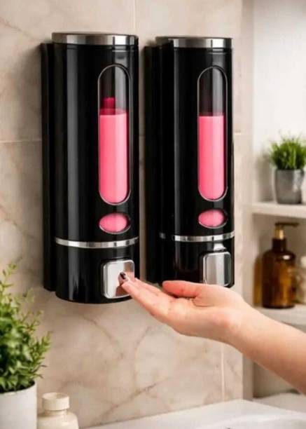 ATOZHUBZ PACK OF 2 Wall Mounted bathroom Shelf/Rack/Storage Organizer for bathroom 400 ml Liquid Dispenser