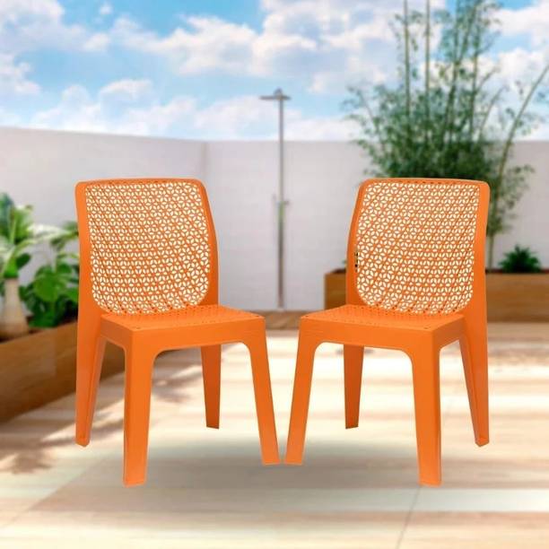COMFORT Creation Oxy Plastic Chair for Home/Glossy Finish Chair for Office/Dining Room, Kitchen Plastic Living Room Chair