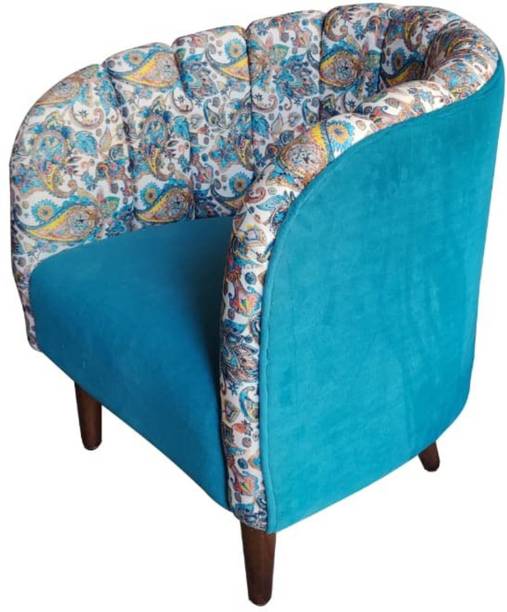 Woodenspace Velvet Fabric Lounge Chair, Wing Chair, Accent Chair, Dining Chair For Home Solid Wood Living Room Chair