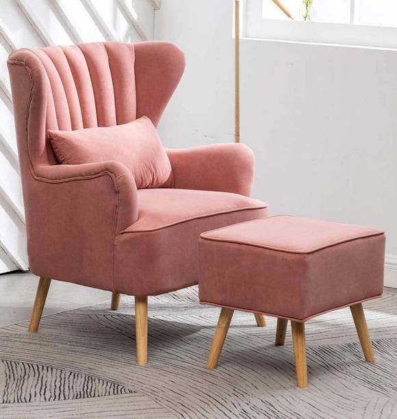Klofiy Living Room Chair (Pink) Wing Chair,Bedroom High Back Arm Rest Chair Foam Living Room Chair