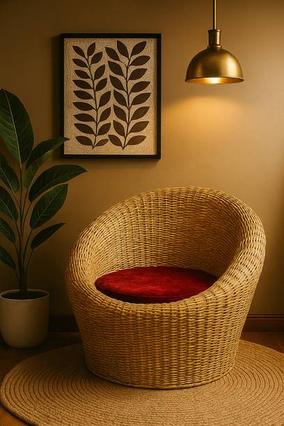 INDIACRAFT Cane apple sofa Cane Living Room Chair