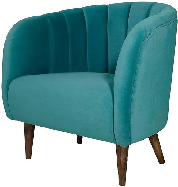 Joddenge Velvet Fabric Lounge Chair, Wing Chair, Accent Chair, Dining Chair For Home Solid Wood Living Room Chair