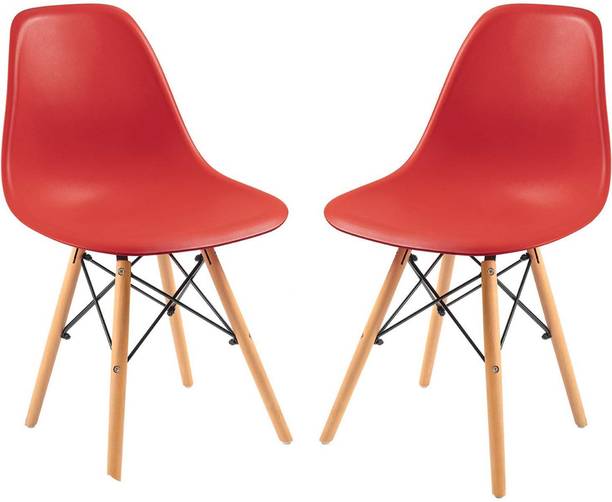 TIED RIBBONS Set of 2 Designer DSW Chairs for Cafe Office Home Living Room Dining Room Bedroom Side Chair Wedding Accent Chair Plastic Living Room Chair