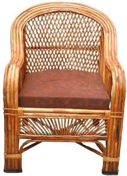 KANEKARTS Bamboo Cane Sofa Chair Comfortable for Kids&Adults|Living Room,Garden,Balcony Bamboo Outdoor Chair