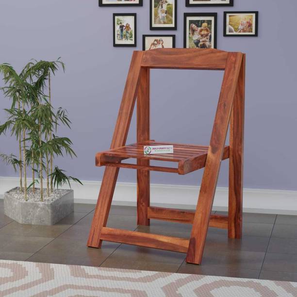 jangid Handicraft Sturdy Foldable Chair for Home & Outdoor | Space Saving Wooden Folding Chair Solid Wood Living Room Chair