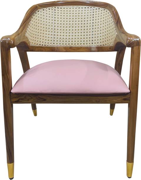 Globally Indian Pink Cane Chair Fabric Living Room Chair