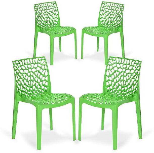 COMFORT Creation Web Plastic Chair| Armless Chair for Dining Room Set, Cafe and Restaurents Plastic Living Room Chair