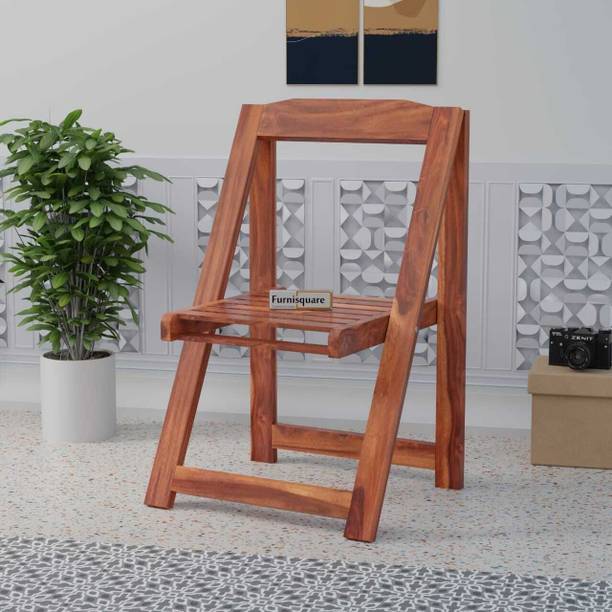FURNISQUARE Solid Wood Folding Chair | Portable Wooden Chair for Living Room & Outdoor Solid Wood Living Room Chair