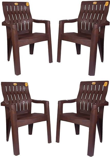 Anmol Kelvin Orthopaedic Brown Chair Fully Comfort & Weight Bearing Capacity 150Kg Plastic Living Room Chair