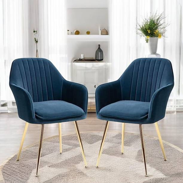 SEATFIT Velvet Lounge/Dinning/Accent Chairs with Engineered Metal Legs Metal Living Room Chair