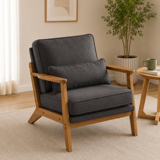 LKBS ART LIVING ROOM CHAIR (Blue),Wing Chair,Bedroom High Back Arm Rest Chair Foam Living Room Chair