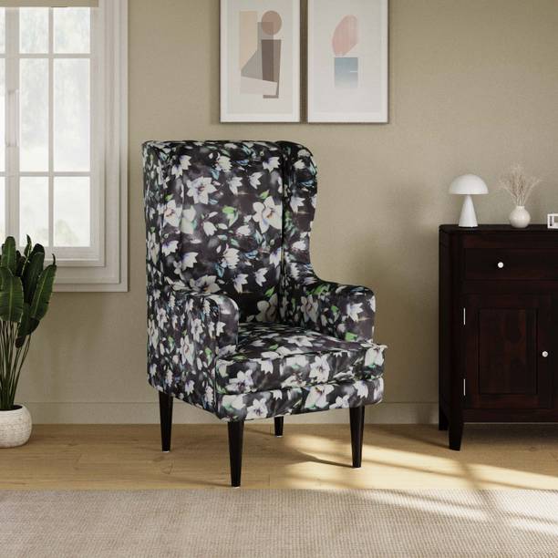 Allie Wood Aharshi Upholstered Armchair Solid Wood Living Room Chair