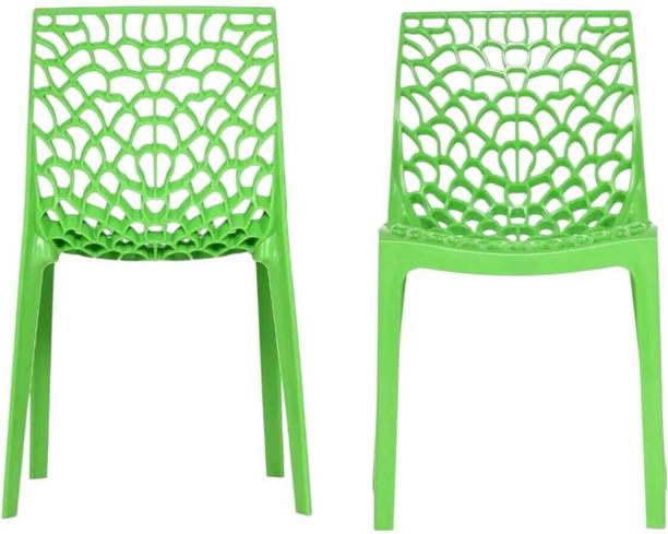 ThivenElite Premium Quality Plastic web Chair Pack of 2 Plastic Living Room Chair