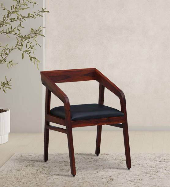 Woodsworth from Pepperfry Clint Sheesham Wood Arm Chair In Honey Oak Finish Solid Wood Living Room Chair