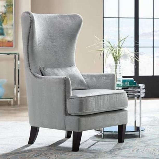 Almast Ind Volvo High Back Wing Chair Suede Fabric Living Room Chair