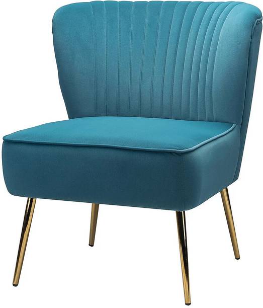 Doe Buck Doe Buck Velvet Beato Accent Chair/Lounge Chair with Gold Legs. Foam Living Room Chair
