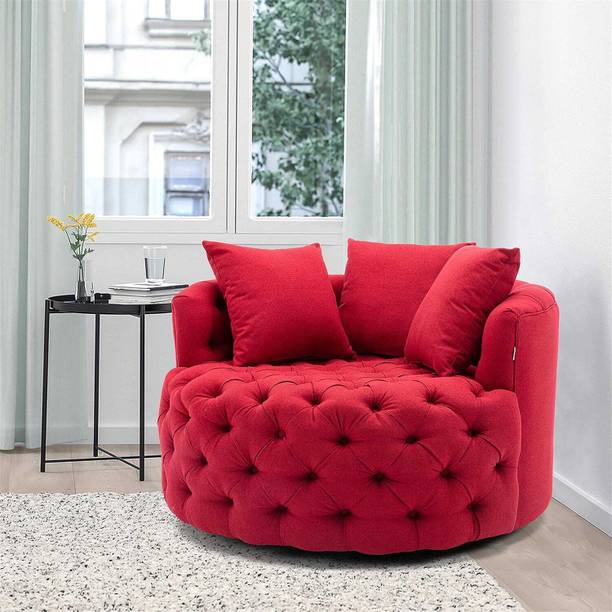 India wood mart BARREL CHAIR MODRN W ROUND ACCENT BARREL CHAIR WITH TUFFED Foam Living Room Chair