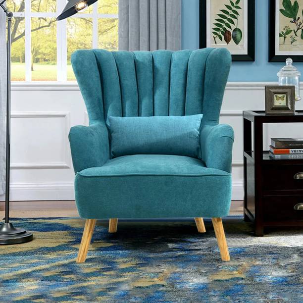 Klofiy LIVING ROOM CHAIR (BLUE),Wing Chair,Bedroom High Back Arm Rest Chair Foam Living Room Chair