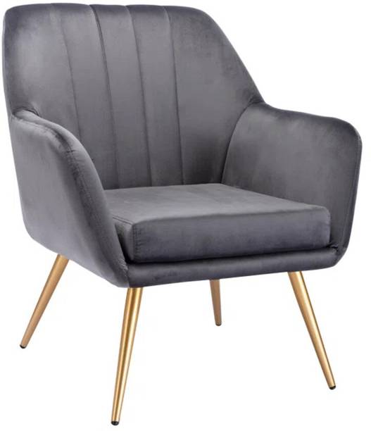 Doe Buck Doe Buck Velvet brodie Accent Chair/ Sofa Chair with Gold Legs. Foam Living Room Chair