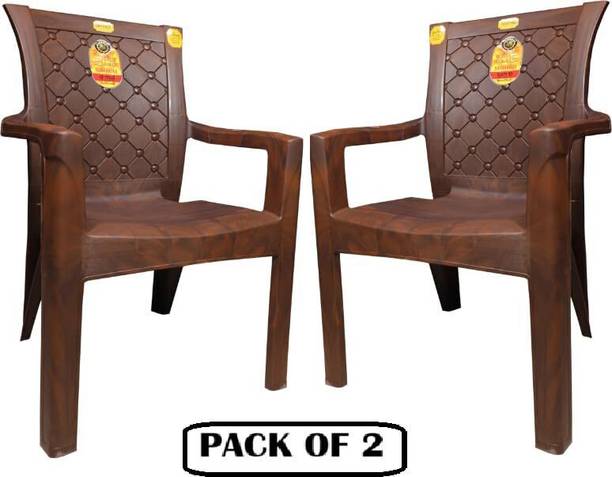 Anmol Plastic Chair for Home, Office Comfortable, Arm Rest Bearing Capacity Upto 200Kg Plastic Living Room Chair