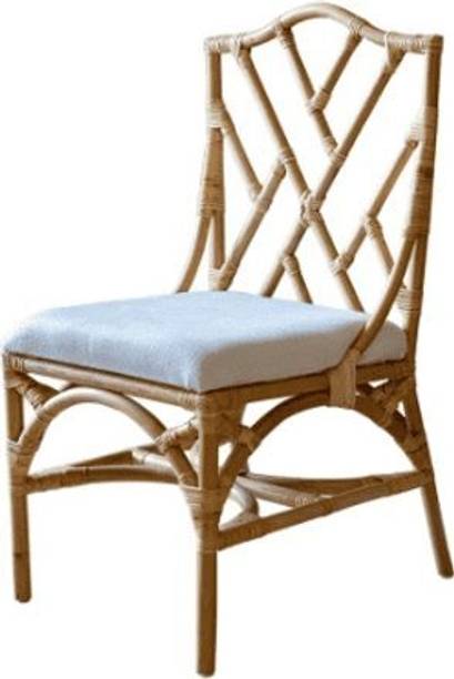 AUORcrafts Rattan Chair with Cushioned Seat | Handwoven Cane Accent Chair for Living Cane Living Room Chair